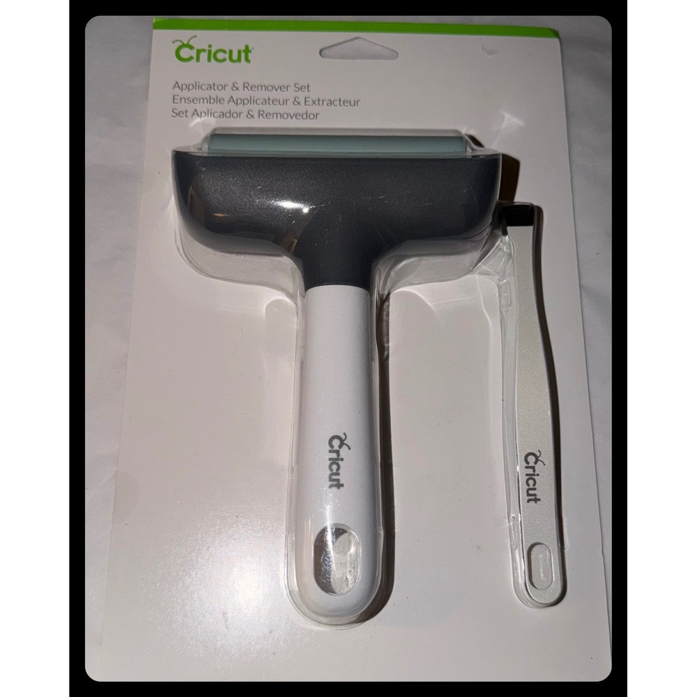 Cricut Applicator & Remover Set Brayer Tweezers White Gray Mint Craft Tool